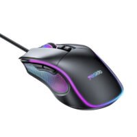 Гейминг мишка Yesido KB20 с кабел, RGB, 1000DPI – 7200DPI, черна