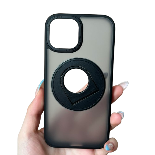 iPhone 14 Силиконов Кейс Magnetic Ring /черен/