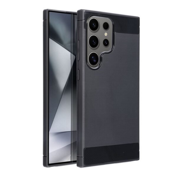 Samsung S24 Ultra Силиконов гръб Plai CARBON /черен/