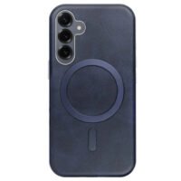 Samsung S25 Калъф GENTLEMAN MAG COVER, съвместим с MagSafe /тъмно син/