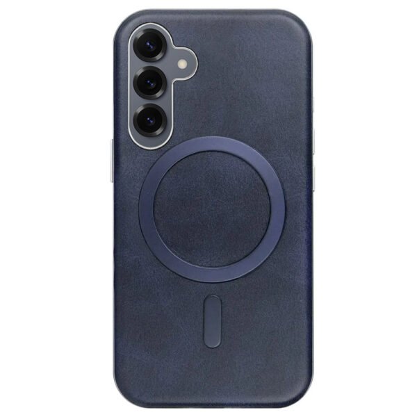 Samsung S25 Калъф GENTLEMAN MAG COVER, съвместим с MagSafe /тъмно син/