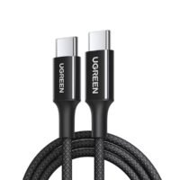 UGREEN Кабел Type-C – Type-C, 1м, 60W, Fast data braided /черен/