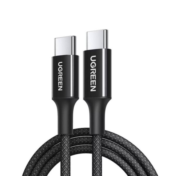 UGREEN Кабел Type-C – Type-C, 1м, 60W, Fast data braided /черен/