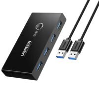 UGREEN Хъб 2-в-4 out USB-A (3.0) Sharing Switch box /черен/ – US216 / 30768
