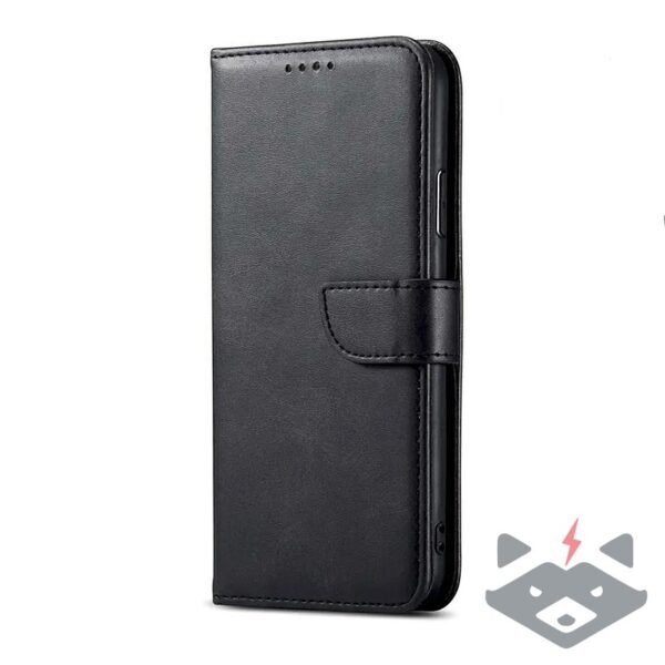 Samsung A16 хоризонтално отварящ кожен калъф Tpu /черен/