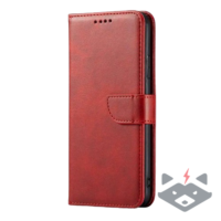 Samsung A16 хоризонтално отварящ кожен калъф Tpu /червен/