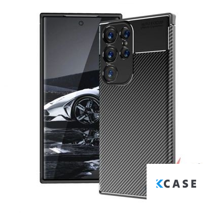 Samsung S24 Ultra калъф Business CARBON /черен/