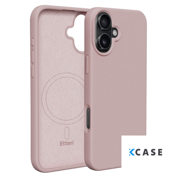 IPhone 16 кейс Etteri Silicone с MagSafe /светло розово/