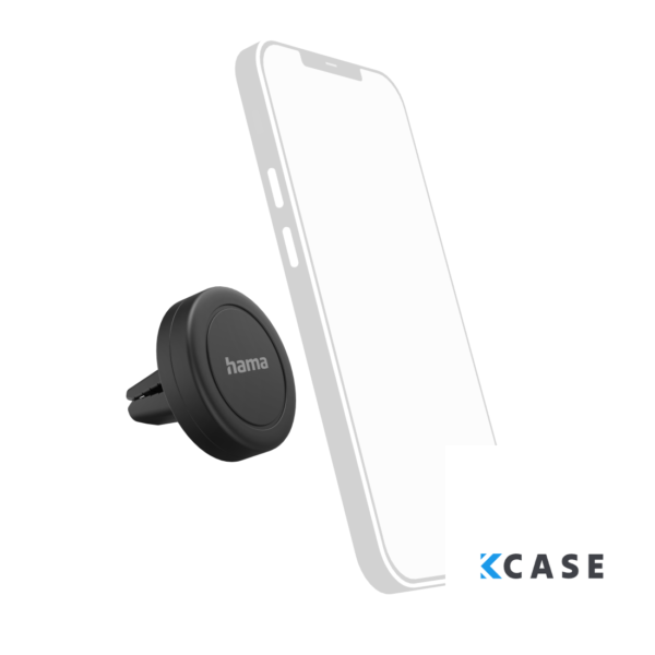 Стойка за смартфон Стойка за телефон Hama Magnet, За кола, Въртене на 360 градуса /черна/