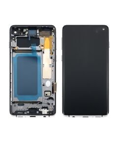 Дисплей за SAMSUNG G973/ G977 Galaxy S10 (4G/ 5G) (2019) с черна корпусна рамка OLED